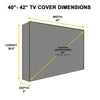 Outdoor Transparent TV Cover - Universal Waterproof Protector for 40 to 42 - Black