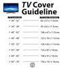 Outdoor TV Cover - Universal Waterproof Protector for 50 to 52 - Black
