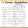 Outdoor TV Cover - Universal Waterproof Protector for 30 to 32 - Black
