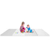 Weizzer Toys - Foldable and Reversible Kids Play Mat - Grey/White and Powder Blue/Turquoise