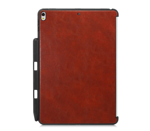 iPad Air 3 10.5 (2019) / iPad Pro 10.5 (2017) Back Cover WITH Pen Holder - Back Pen Leather Brown