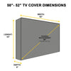 Outdoor Transparent TV Cover - Universal Waterproof Protector for 50 to 52 - Black