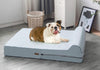 Dog Bed Orthopedic Memory Foam With PIllow - Grey - Large - 91 x 71 x 15 cm