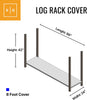 Heavy Duty Log Rack Cover Black (2.44mts)
