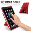 iPad 9.7 2018 & 2017 - Dual Origami - PEN Holder - Red