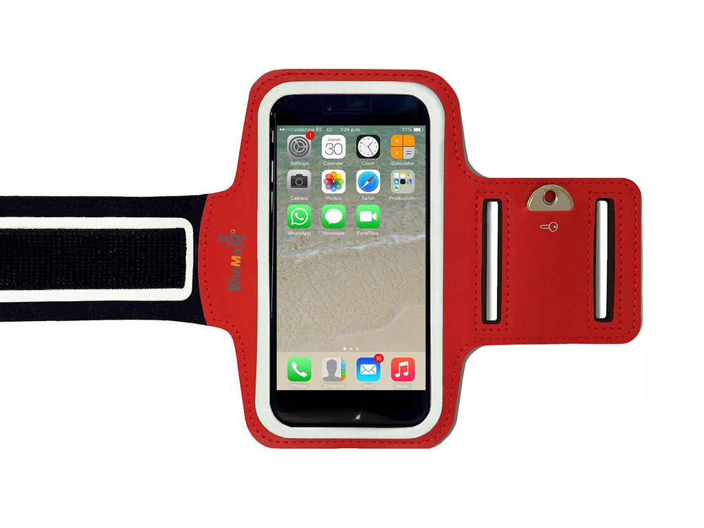 iPhone XS, X, 8, 7, 6/6S - Sports Armband Red