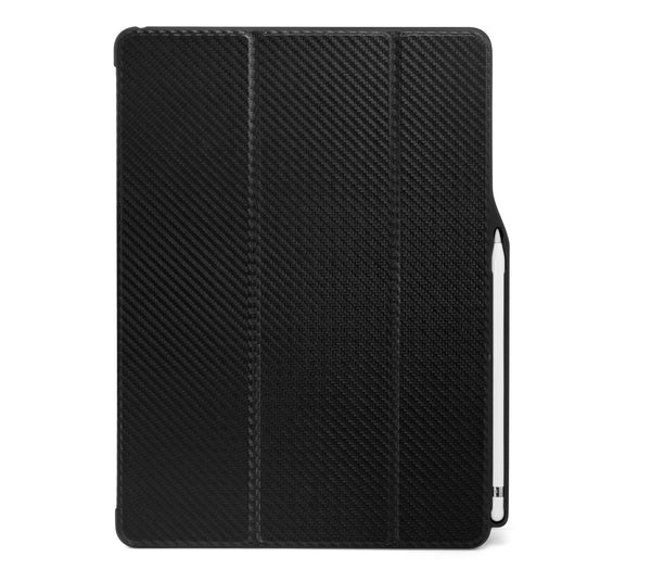 iPad PRO 12.9 2017 / 2015 Smart Case - DUAL PENCIL HOLDER COVER - Carbon Fiber